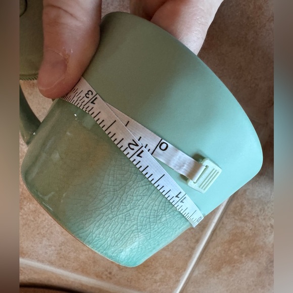 🌼Anthropologie Set of 2 Teal Ceramic mugs🌼 Like New. Never used🌼 - Picture 7 of 14